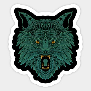 Wolf Ornate Sticker